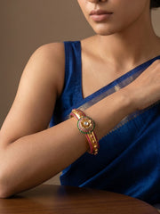 Gold Plated Golden Kada Bracelet For Women | Ethnic And Traditional Wear