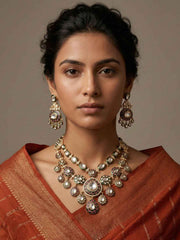 Luxurious Layered Green Meenakari Kundan Polki Jewellery Set | Wedding & Bridal Jewellery Set