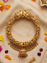 Traditional Gold Plated Antique Golden Elephant Head Nakshi Kada Bracelet
