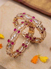 Elegant Gold Plated Openable Kundan Kada Bangles For Women | Ethnic And Traditional Bangles