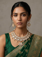 Elegant Gold Plated Kundan Necklace Set | Bridal & Wedding Wear Kundan Jewellery Set