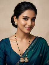 Traditional Long Beaded Chain multi color Pendant Necklace Set With Meenakari - Ethnic Jewellery Set