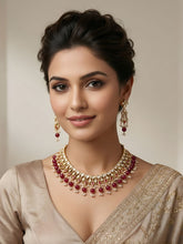Elegant Gold Plated Polki Kundan Necklace Set For Weddings And Parties