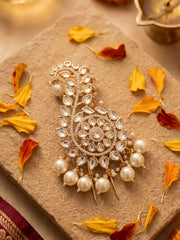 Traditional Rajputi Look Kundan Polki Kalangi For Safa | Kalgi For Turban with pearls