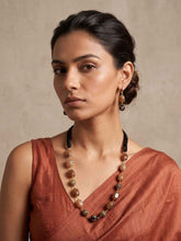 Traditional Brown Color Chalcidony Beaded Necklace Set For Women | Gemstone Beaded Necklace