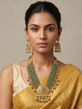 Gold Plated Antique Beaded Necklace Set | Traditional Jewelry For Women