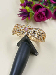 Elegant Next To Real Party Wear baby pink Kundan Kada Bracelet For Women