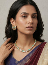 Simple And Elegant Single Line Kundan Necklace Set - Festive Kundan Jewellery