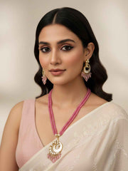 Elegant Kundan & Mother Of Pearl Necklace Set For Women - Wedding & Festive Wear Jewellery Set