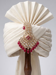 Designer Indian Grooms red safa Kalgi With Meenakari | Turban Kalangi For Meneaded