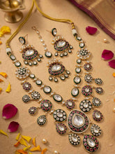 Luxurious Layered Green Meenakari Kundan Polki Jewellery Set | Wedding & Bridal Jewellery Set