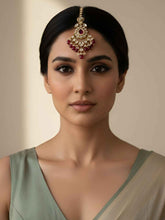 Traditional Big Kundan Pearl Maang Tikka For Women | Bridal Wedding Forehead Jewelry