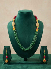 Designer Multicolor Beaded Necklace Set For Women - Ethnic & Traditional Beaded Necklaces