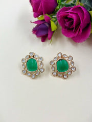 Radhika Kundan Polki Stud Earrings For Ladies By Gehna Shop
