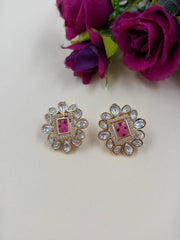 Zeenat Artificial Small Polki Stud Earrings | Women Stud Earrings By Gehna Shop