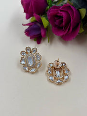Artificial Small Polki Stud Earrings | Women Stud Earrings By Gehna Shop