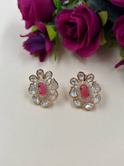Artificial Small Polki Stud Earrings | Women Stud Earrings By Gehna Shop