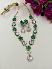 Statement Look Kundan Necklace Set For Women - Festive Jewellery