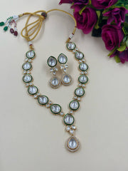 Designer Modern Look Kundan Polki Party Wear Necklace Set