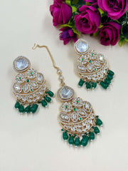 Padmavati Heavy Polki Kundan Bridal Choker Necklace Set With Tikka - Bridal Jewellery