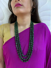 Unisex Semi Precious Gemstone Long Layered Beaded Necklace - Beads Necklace For Grooms And Women