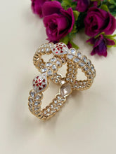 Designer Kundan Bangles For Women With Red Meenakari - Festive And Wedding Wear