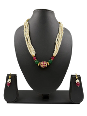 Hyderabadi Original Freshwater Pearls Beaded Necklace Set For Women - Traditional And Ethnic Wear