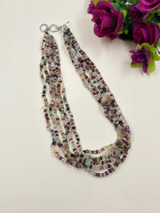 Handcrafted Multi Colour Real Gemstones Beaded Necklace For Indian And Wester Wear