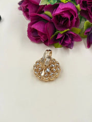 Elegant Adjustable Big Size Statement Kundan Ring - Wedding And Party Wear