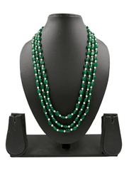 Original Pearls And Green Jade Beads Necklace - Unisex Wedding and Festive Wear Jewelry for Saree and Sherwani