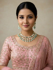 Vedika Stunning Kundan Polki Party Wear Necklace Set