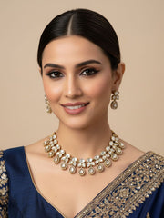 Daisy Beautiful Kundan Polki Necklace Set | Designer Polki Jewellery