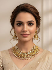 Swarna Gold Plated Antique Gold Necklace Set For Women | Antique Jewellery