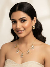 Minimal Jewellery Chain Necklace Set With Polki Drops | Perfect Indian & Western Wear Jewellery