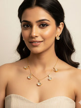 Minimal Jewelry Chain Necklace Set With Polki Drops For Indian And Western Wear