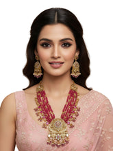 Gold Plated Antique Beaded Necklace Set | Traditional Jewelry For Women