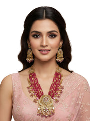 Gold Plated Antique Beaded Necklace Set | Traditional Jewelry For Women