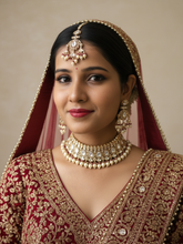 Sasha Rose Gold Finish Polki Kundan Bridal Choker Necklace With Tikka - Wedding Jewellery Set