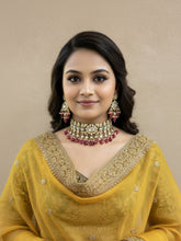 Vini Modern Dual Tone Victorian Kundan Polki Choker Necklace Set By Gehna Shop