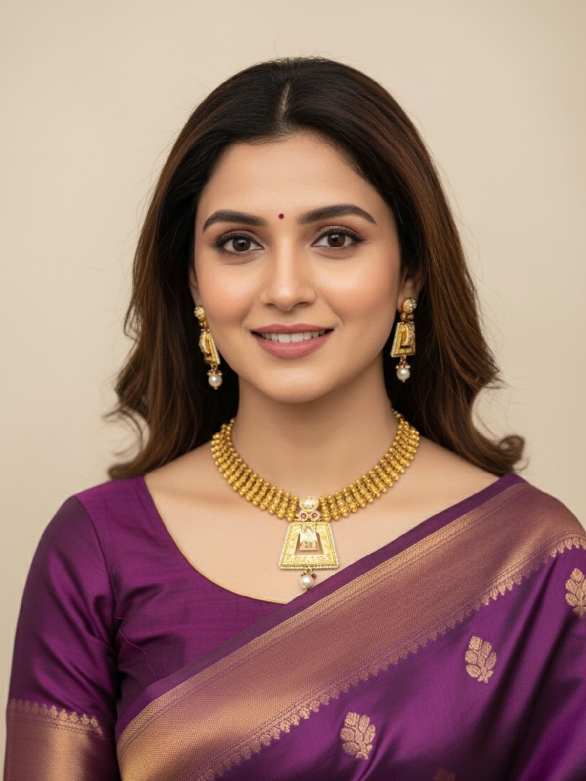 Artificial Gold Plated Short Antique Gold Necklace Set | Traditional Indian Jewelry For Women