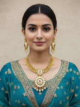 Artificial Gold Plated Antique Gold Necklace Set - Perfect For Festive Occasions