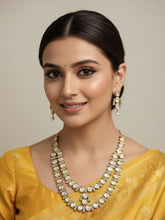 Samisha Double Layered Antique Victorian Polki Jewellery Necklace Set