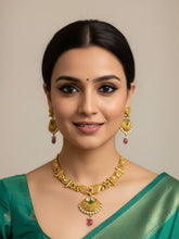 Atulya Artificial Gold Plated Short Antique Gold Necklace Set