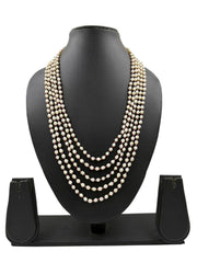 Multi-Layered Kalki Shape Freshwater Pearls Beaded Necklace For Women