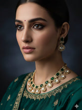 Riddhi Modern Look AD And Polki Kundan Necklace Set | Party Wear Necklace