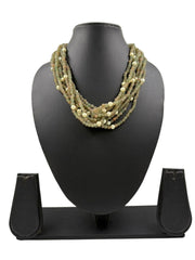 Pastel Green Multi Strand Gemstone Beaded Necklace - Elegant Semi-Precious Stones Jewelry