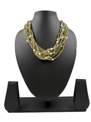 Pastel Green Multi Strand Gemstone Beaded Necklace - Elegant Semi-Precious Stones Jewelry