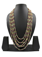 Elegant Semi Precious Long Layered Natural Gemstone Yellow Citrine Beaded Necklace For Women
