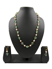 Single Strand Natural Fluorite Beaded Necklace Set For Women - Handmade Gemstone Beaded Jewelry