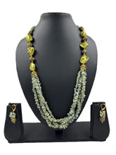 Handcrafted Semi Precious Gemstone Aquamarine Beaded Necklace Set – Elegant Statement Blue Beads Jewelry for Women